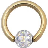 Wildcat Sealed Multi Jewelled Clip in Ring - 4,0 mm, Aurora Boreale, 8,0 mm