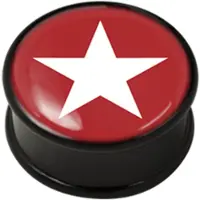 Wildcat Icon White Star On Red Plug - 14,0 mm