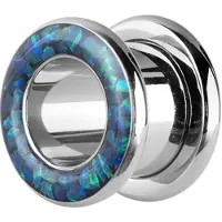 Wildcat Synthetic Opal Flesh Tunnel Blue - 20,0 mm