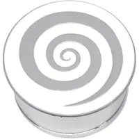 Wildcat Impression Spiral on White Plug