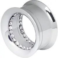 Wildcat Internally Threaded Double Jewelled Tunnel - 24,0 mm, Bela