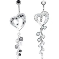 Wildcat Crystal Evolution Adorned Heart - 10,0 mm, Črna