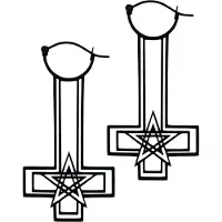 Wildcat Cross Pentagram Sinner Hoops <!--63e495d0992b3-->