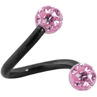 Wildcat Sealed Multi Jewelled Body Spiral - 1,6 mm, 10,0 mm, Roza