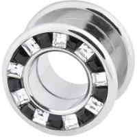 Wildcat Internally Threaded Square Stones Tunnel - 16,0 mm, Schwarz