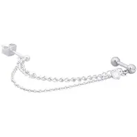 Wildcat Jewelled Ear Chain - 1,2 mm, 6,0 mm