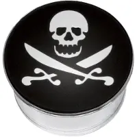 Wildcat Impression Skull &amp; Cutlass on Black