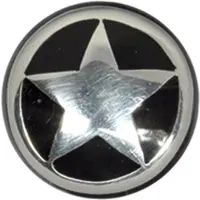Wildcat Buffalo Horn Silver Circle an Star - 14,0 mm