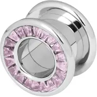 Wildcat Internally Threaded Square Stones Tunnel - 18,0 mm, Roza