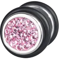 Wildcat Crystal Fake Plug - 1,2 mm, Rosa