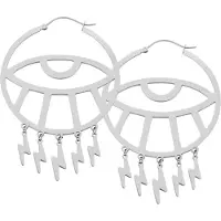 Wildcat Thunderflash Eye Hoops<!--640198c2bc41f--> - Hopeinen metalli