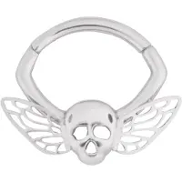 Wildcat Skull Hinged Ring - Srebrna