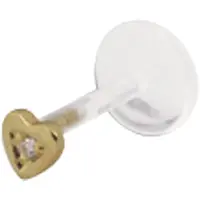 Wildcat Bioplast / Gold Jewelled Heart Push-fit