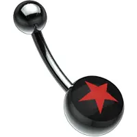 Wildcat Picturebell Red Star Black - 1,6 mm, 12,0 mm