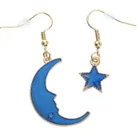Wildcat Little Moon and Star Earrings