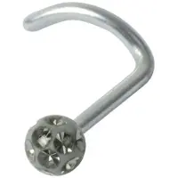 Wildcat Crystal Ball Nosestud<!--63f5c8812f616--> - Diamond Black