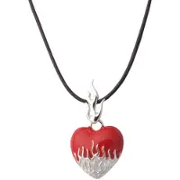 Wildcat Red Flamed Heart