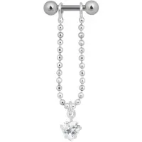 Wildcat Ear Pendant Crystal Heart