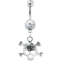 Wildcat Jewelled Hanging Skull - 1,6 mm, 8,0 mm, Kristallklar