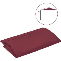 vidaXL Aurinkovarjon vaihtokangas viininpunainen 300 cm