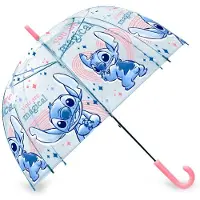 Kids Euroswan STITCH Manuaalinen sateenvarjo, läpinäkyvä, 46 cm