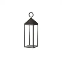 Faro Argus LED-ladattava pöytävalaisin, tummanharmaa, alumiini/PMMA, korkeus 47, Musta, Alumiini, Moderni