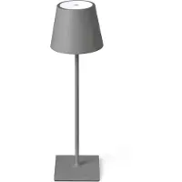 Faro Toc-LED-pöytälamppu USB-laturilla, IP54, harmaa Toc, himmennettävä, Alumiini/harmaa/sinkki, Alumiini, Moderni