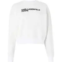 Karl lagerfeld JEANS Collegepaita 'ESSENTIAL' musta / valkoinen