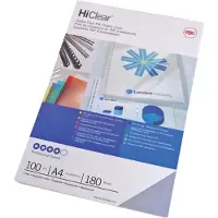 GBC sidontakansi Super HiClear PVC A4 250 mikronia Kirkas
