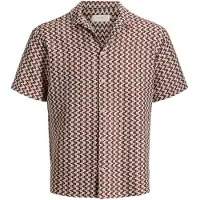 Jack & jones Jormontauk Crochet Shirt Ss Sa26 Ln - Burgundy - XS