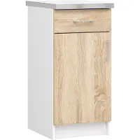Akord Lima S40 -alakaappi keittiöön, 82 x 40 x 44,5 cm, valkoinen / sonoma tammi