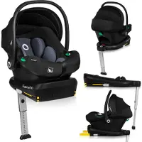 Lionelo Astrid i-Size Turvaistuin + Telakka, Black/Grey