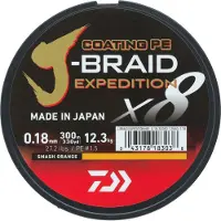 Daiwa J-Braid Expedition X8E 0,13mm 150m Kuitusiima, Smash Orange