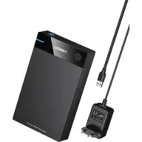 UGREEN SATA USB 3.0 US222 ulkoinen kiintolevykotelo 3,5" (musta)