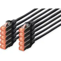 Digitus DK-1644-0025-BL-10 verkkokaapeli Musta 0,25 m Cat6 S/FTP (S-STP) (DK-1644-0025-BL-10)