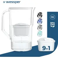 Wessper D1 SOLID 3.3l valkoinen vedensuodatinkannu + 10x aquamax-suodatin