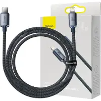 Baseus Crystal Shine USB-C / Lightning Kaapeli CAJY000201 - 1.2m - Musta