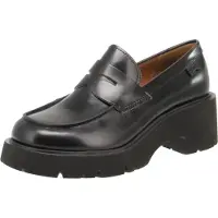 Camper for woman. K201425-002 Milah Leather Moccasins black (41), 3 to 5 cm, None, Casual, Party, Classic