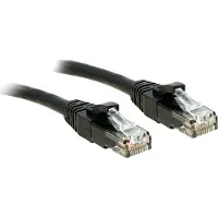 Lindy patch cable - 7.5 m - black - Musta - 7.5m