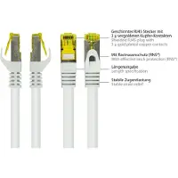 Alcasa electronik ALCASA Elektronik patch cable - 7.5 m - white - Valkoinen