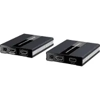 Techly IDATA HDMI-KVM60, Lähetin & vastaanotin, Langallinen, 60 m, Cat5, Cat5e, Cat6, Musta, Hopea, Alumiini (IDATA-HDMI-KVM60)