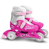 Barbie Stamp Säädettävä 2-in-1 Rullaluistimet Koko 27-30, Vaaleanpunainen