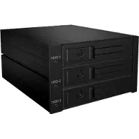 Icy Box – IB-563SSK, 2x 5,25", Tallennusaseman alusta, Musta, 2.5", SATA, SATA II, SATA III, Alumiini