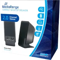 MediaRange MROS352, 1-suuntainen, 2.0 kanavaa, Langallinen, 6 W, 180 - 20000 Hz, Musta