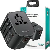 Usams Cc179tc01 Usb-a-ja Usb-c-seinälaturi