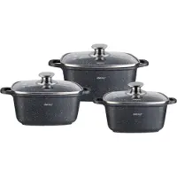 KINGHOFF SET 3 POTS SQUARE 2.8, 4.4, 6.5L KINGHOFF KH-1607