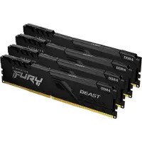 Kingston 64GB (4X16GB) DDR4 3600MT/S CL18 1RX8 FURY BEAST XMP, BLACK (KF436C18BBK4/64)