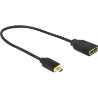 DeLOCK micro-HDMI – HDMI 2.0 -kaapeli, 0,2 m, Musta