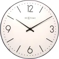 Nextime Basic Dome Seinäkello 35 cm Valkoinen