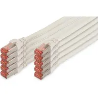 Digitus CAT 6 S-FTP PATCH CORD, CU, LSZH AWG 27/7, LENGTH 3 M, 10 PIECES, COLOR WHITE (DK-1644-030-WH-10)